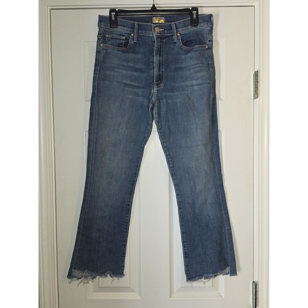 Mother Womens The Insider Crop Step Fray In Girl Crush Jeans Size 30